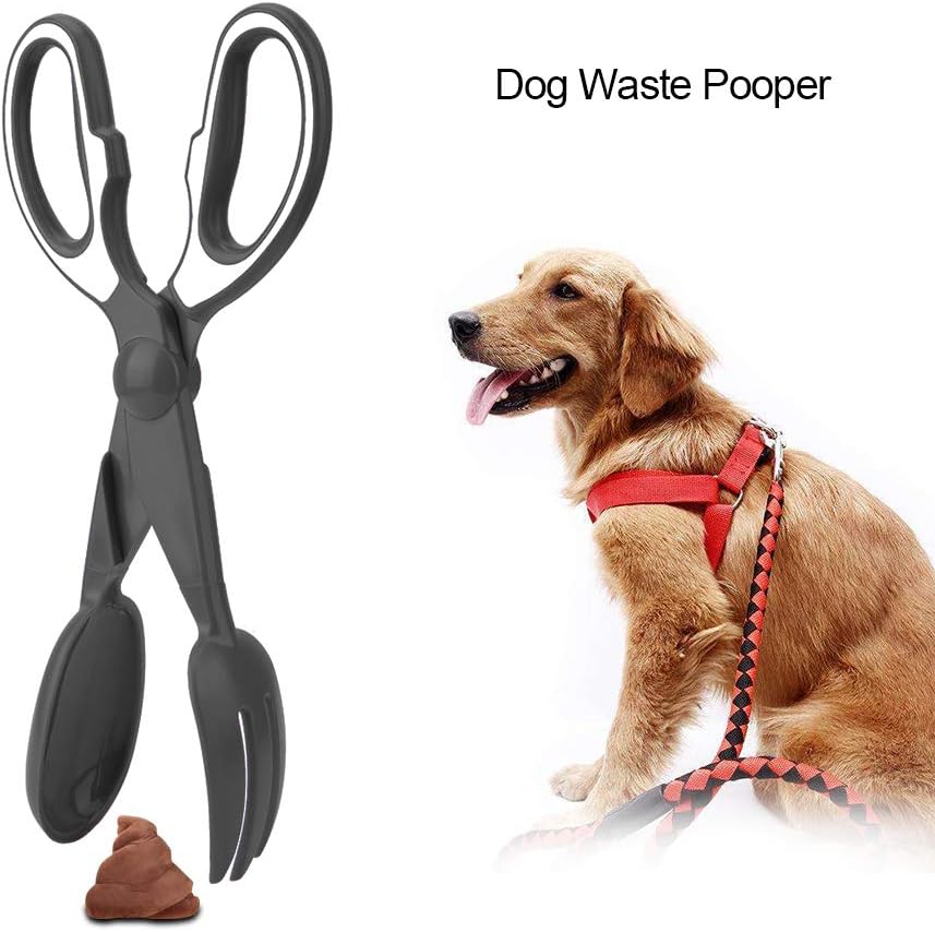 Paca para mascotas, pinzas para caca, diseño duradero con tres colores brillantes para perros para limpiar perros (negro)