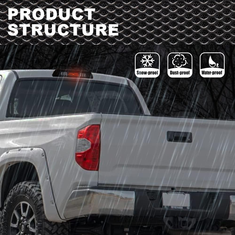 Luces de freno tipo X compatibles con Toyota Tundra 2007 2008 2009 2010 2011 2012 2013 2014 2015 2016 2017 2018 Toyota Tundra trasera 3 tercera