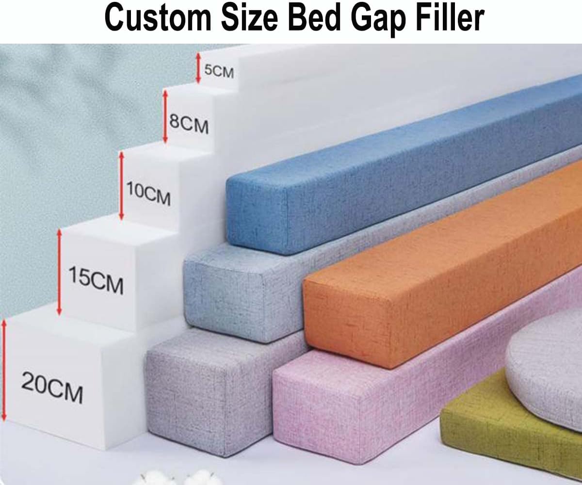 Almohada de tamaño personalizado para cabecero, relleno de huecos de camacuña de colchón para cerrar el espacio entre tu cabecera y colchón para