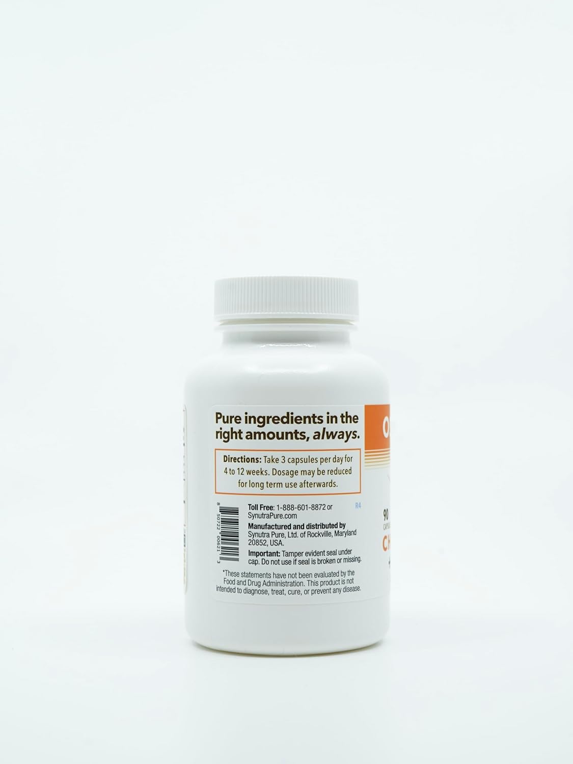 SYNTHRITIS Condroitina de calcio y cúrcuma orgánica, porciones de 28 días en 84 cápsulas, el costo de la porción de 3 cápsulas es de $1.43