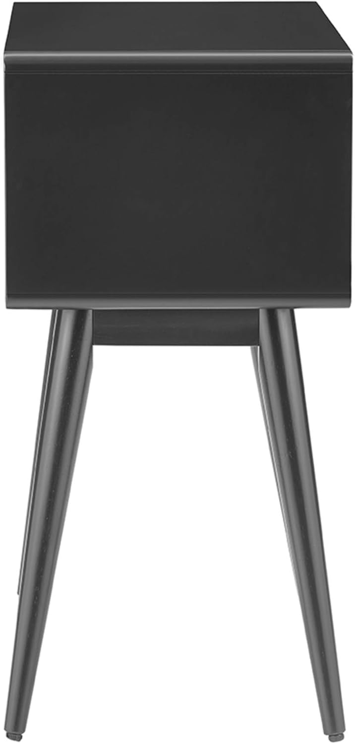 Elle Decor Stephanie – Mesa auxiliar, mesita de noche moderna de mediados de siglo o decoración de sala de estar con dos cajones para