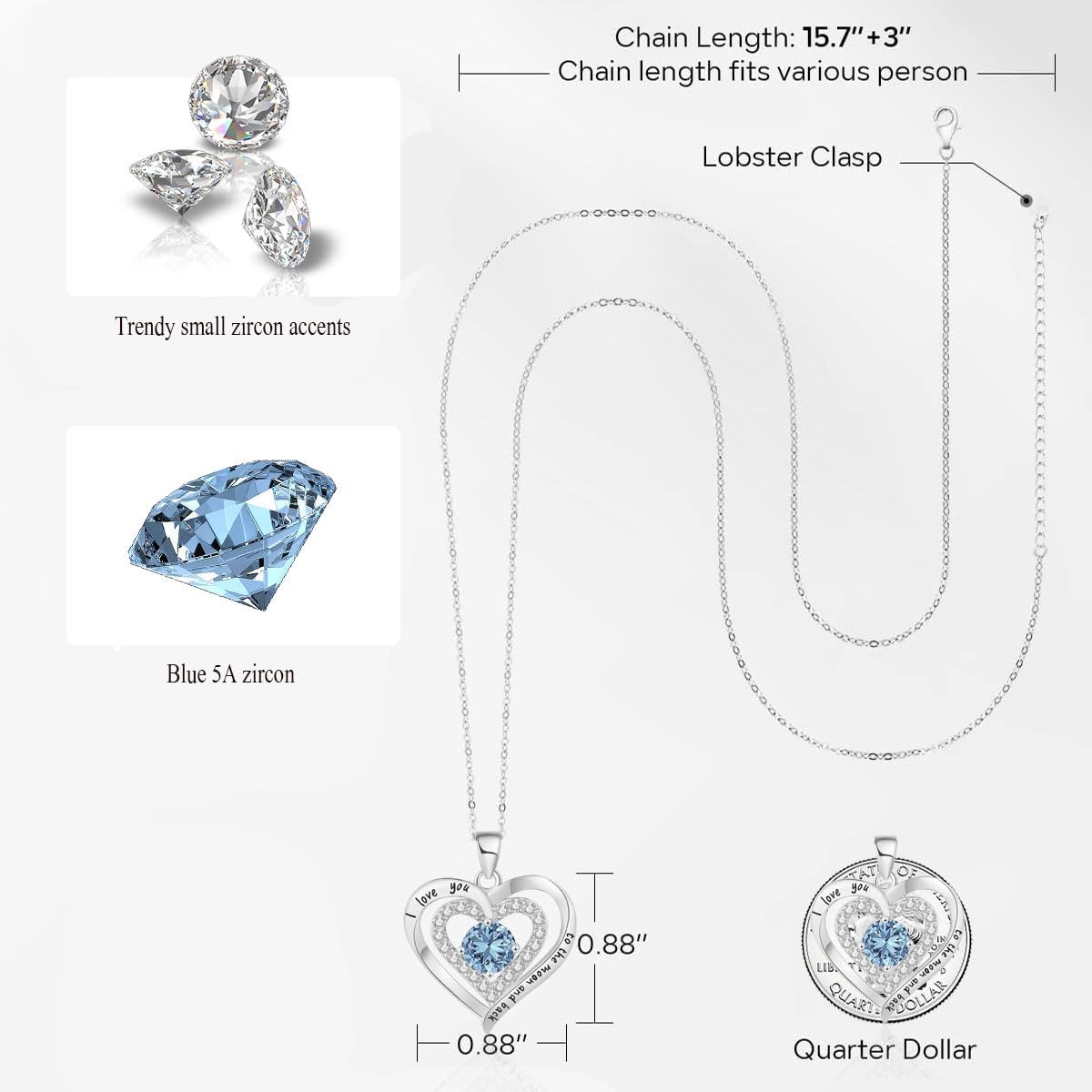 Juego de regalos de oso musgo de rosa preservada con 100 collares “I Love You” para mamá, esposa, novia, día de la madre, Navidad, día de San