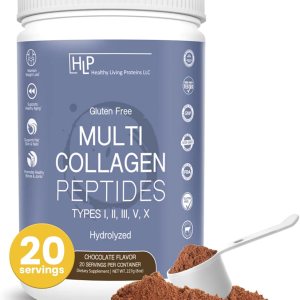 Healthy Living Proteins Péptidos de colágeno multihidrolizados tipo I, II, III, V y X Bovino alimentado con pasto, marino capturado en la Healthy Living Proteins Péptidos de colágeno multihidrolizados tipo I, II, III, V y X Bovino alimentado con pasto, marino capturado en la