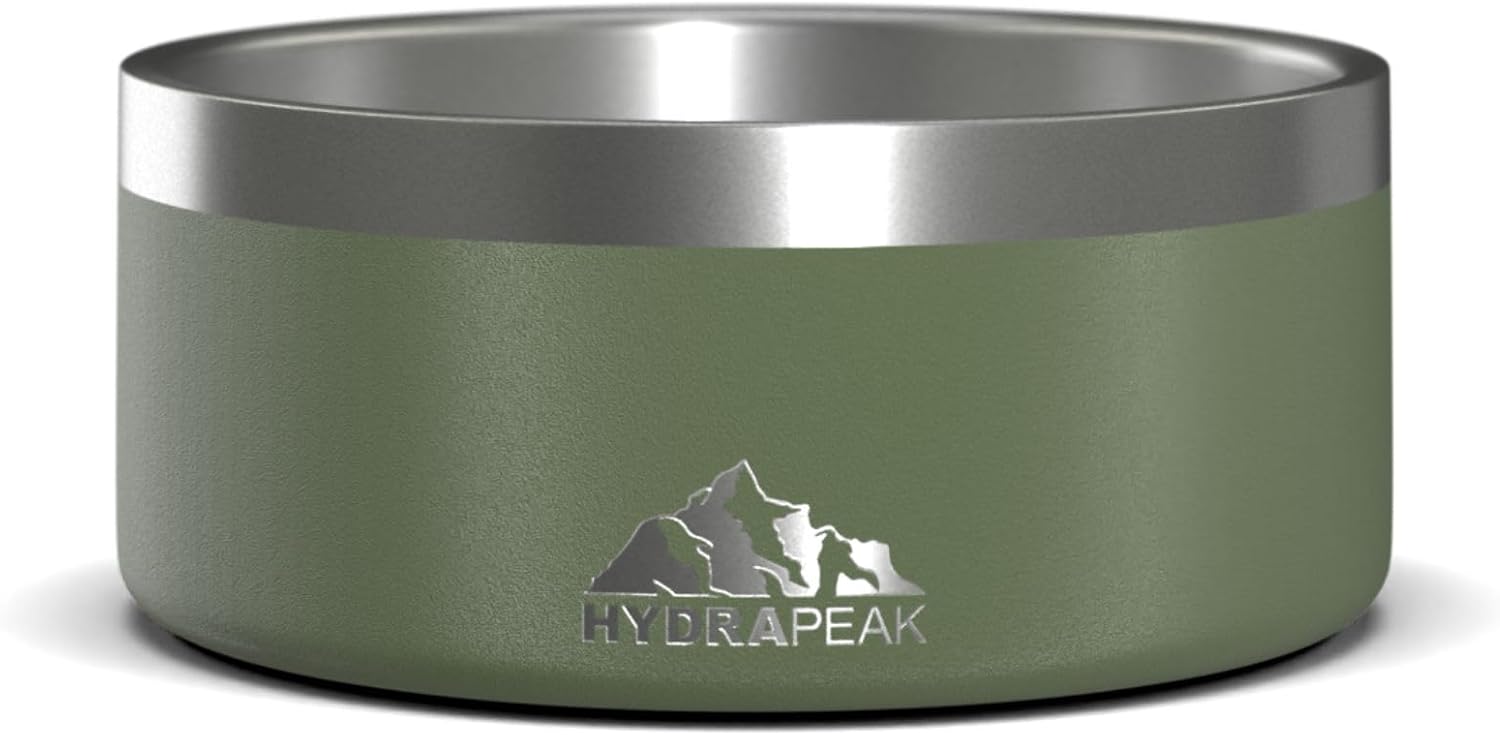 Hydrapeak Cuenco para perro, acero inoxidable antideslizante, cuenco para agua para perros, cuencos de comida para perros, plato de tamaño grande,