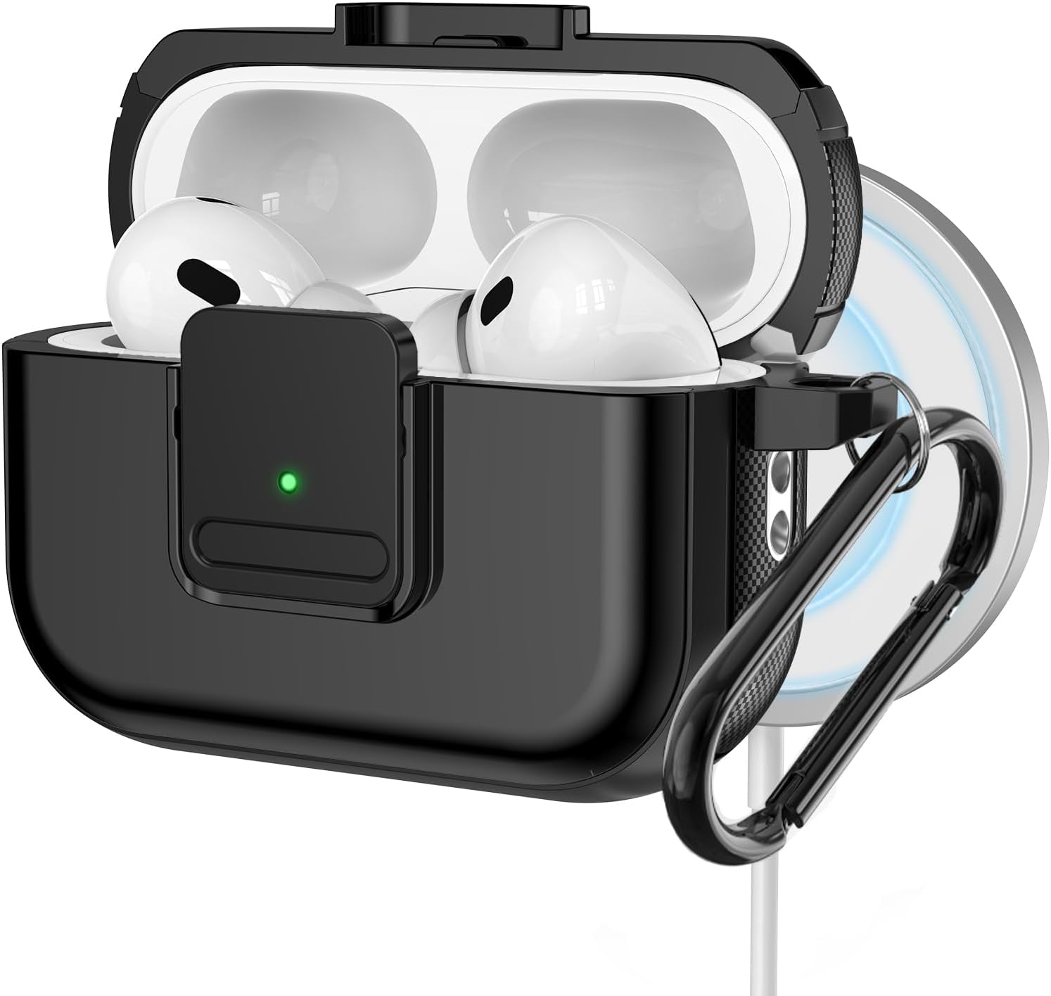 Funda para AirPods Pro de 2 generación con cerradura, lista para MagSafe, compatible con Airpods Pro de 21 generación (20222019), serie de textura