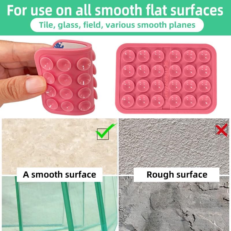 Soporte de silicona con succión para teléfono  Compatible con todos los teléfonos  Accesorio móvil manos libres aprobado para selfie y grabación de