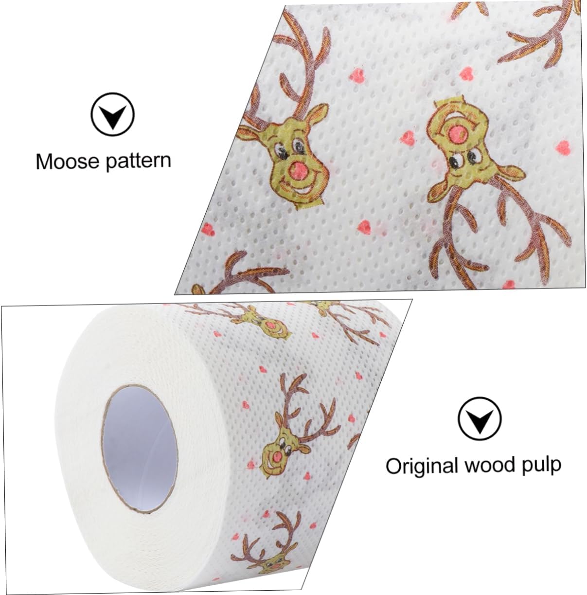 GLEAVI Papel de seda de color de moda de pulpa de madera de Navidad 2 rollos de papel de seda de color de moda de Navidad