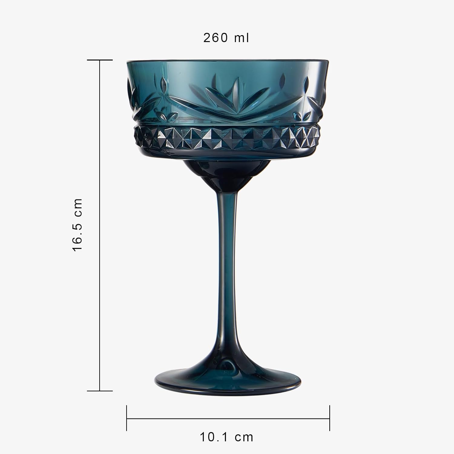 Khen Vasos de cóctel y Martini Coupé de Tritan inastillables, resellables  Juego de 4 vasos de cristal similar, reutilizables, irrompibles e