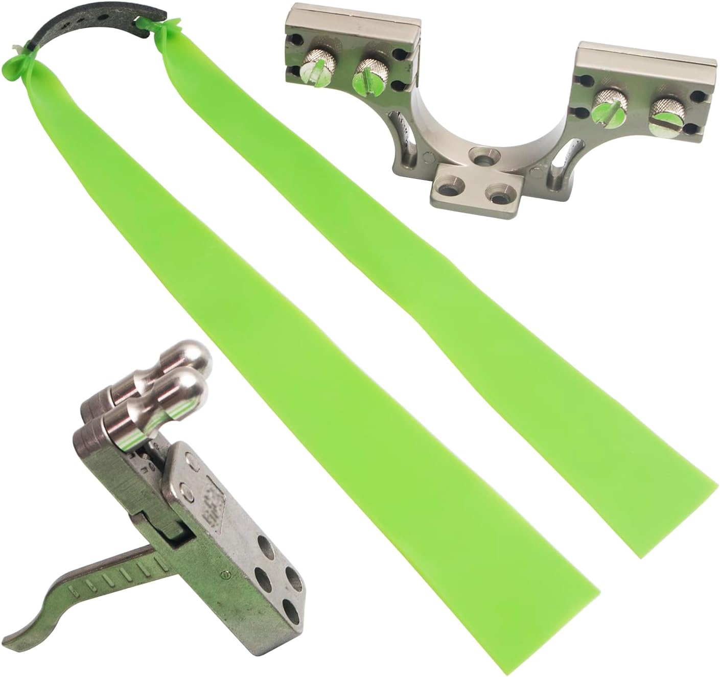 MXLUSINE Potente dispositivo de lanzamiento de tirachinas DIY para caza, rifle de catapulta, tirachinas, disparador, accesorios compuestos
