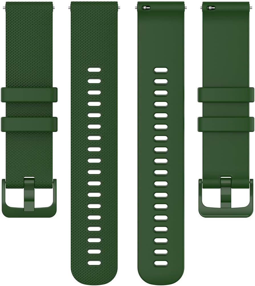 Yeejok Correas de silicona de 0.73 pulgadas compatibles con Fossil Gen 65E de 1.73 pulgadas, Gen 5 LTECarlyleGarrettJulianna Reloj inteligente de