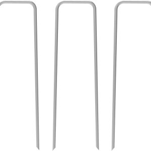 AAGUT Paquete de 50 grapas para paisaje, estacas de calibre 11 de 12 pulgadas, grapas de jardín galvanizadas en forma de U, grapas de paisajismo AAGUT Paquete de 50 grapas para paisaje, estacas de calibre 11 de 12 pulgadas, grapas de jardín galvanizadas en forma de U, grapas de paisajismo
