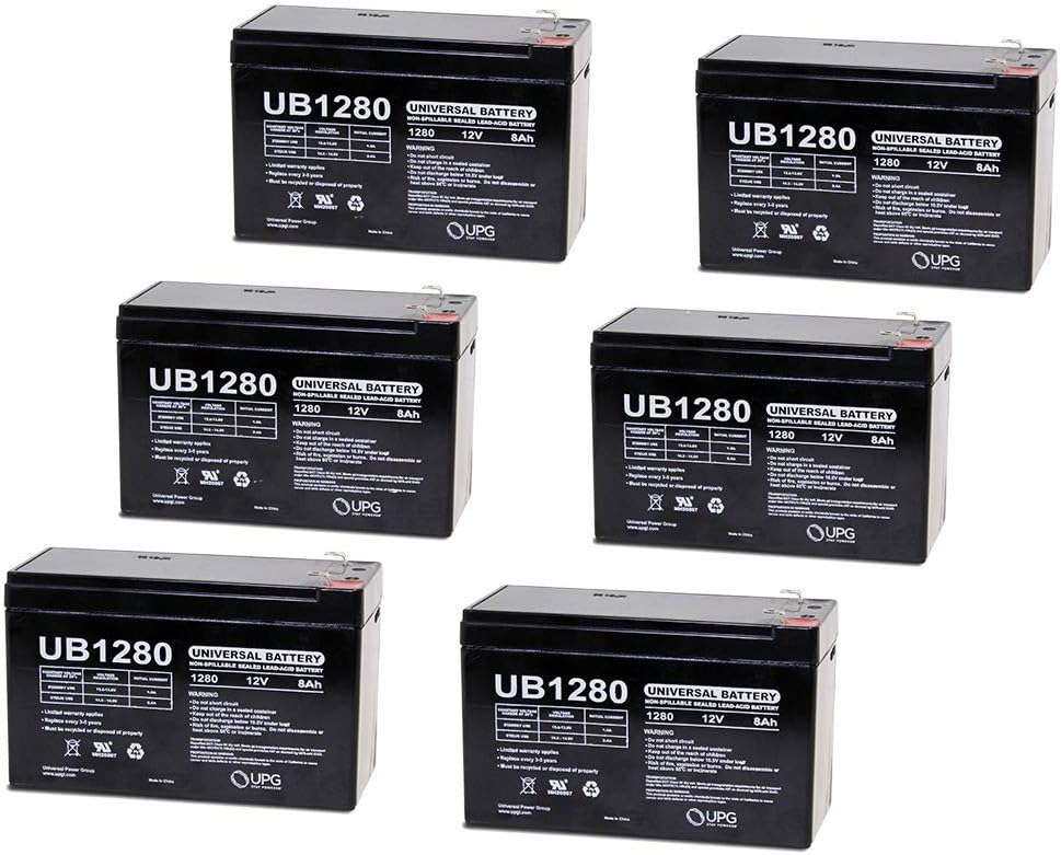 UPG Reemplazo de batería delgada PEREGO de 12 V 8 Ah ***Nuevo*** – Paquete de 6