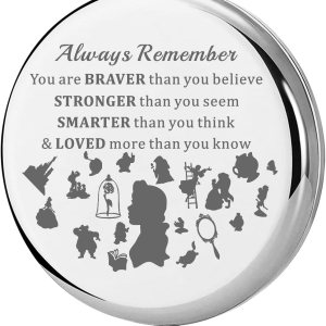 KEYCHIN Princess Belle – Espejo de bolsillo para mujeres y niñas (Belle-S) KEYCHIN Princess Belle – Espejo de bolsillo para mujeres y niñas (Belle-S)