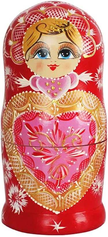 ECVYGJ Nesting Rolls 10pcs Russian Russian Nidification Dolls, Russian Wood Matryoshka Hand Toys for Children Christmas Home Home Decoration Wishing