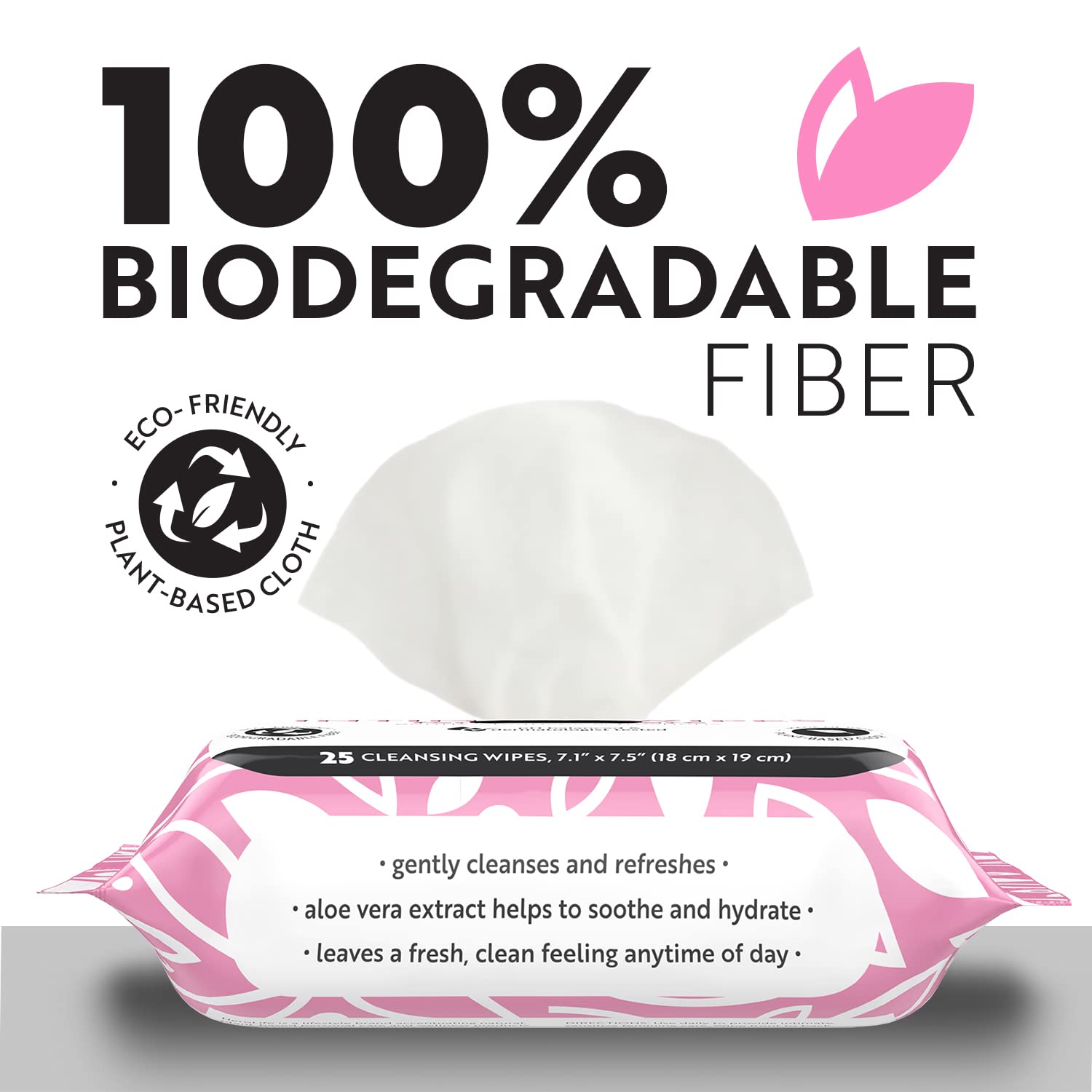 Toallitas íntimas para cuidado femenino, a base de plantas, pH equilibrado, biodegradables, hipoalergénicas, formuladas con ingredientes derivados