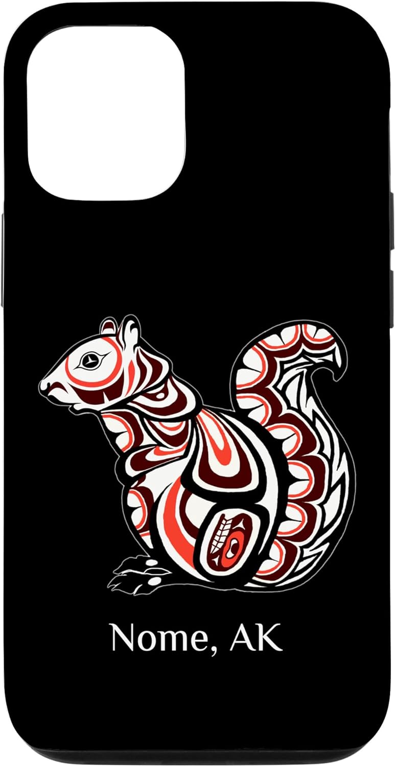 iPhone 14 Tribal Squirrel Nome Alaska PNW Native American Indian Case