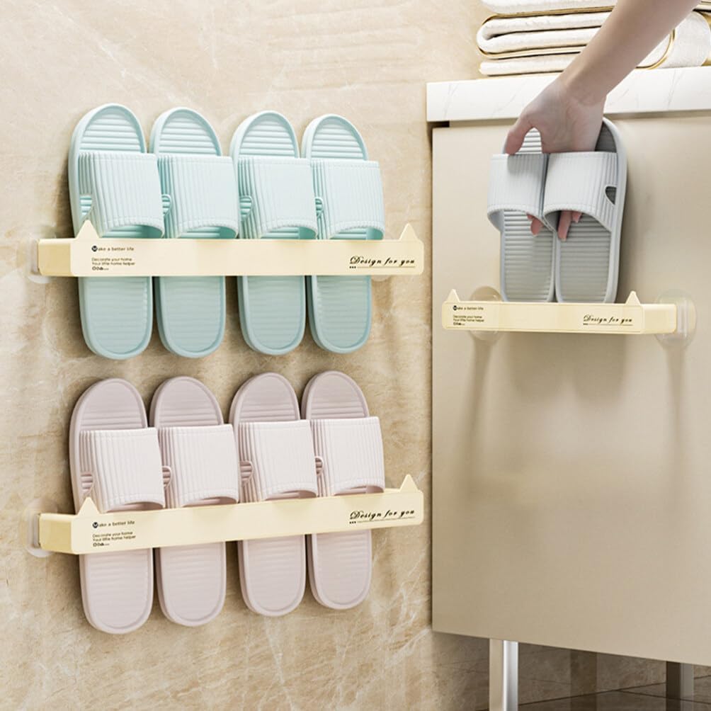 Alipis Zapatero de pared para zapatos, 2 unidades, tiras adhesivas de plástico, para colgar en la pared, zapatillas, perchas para zapatos,