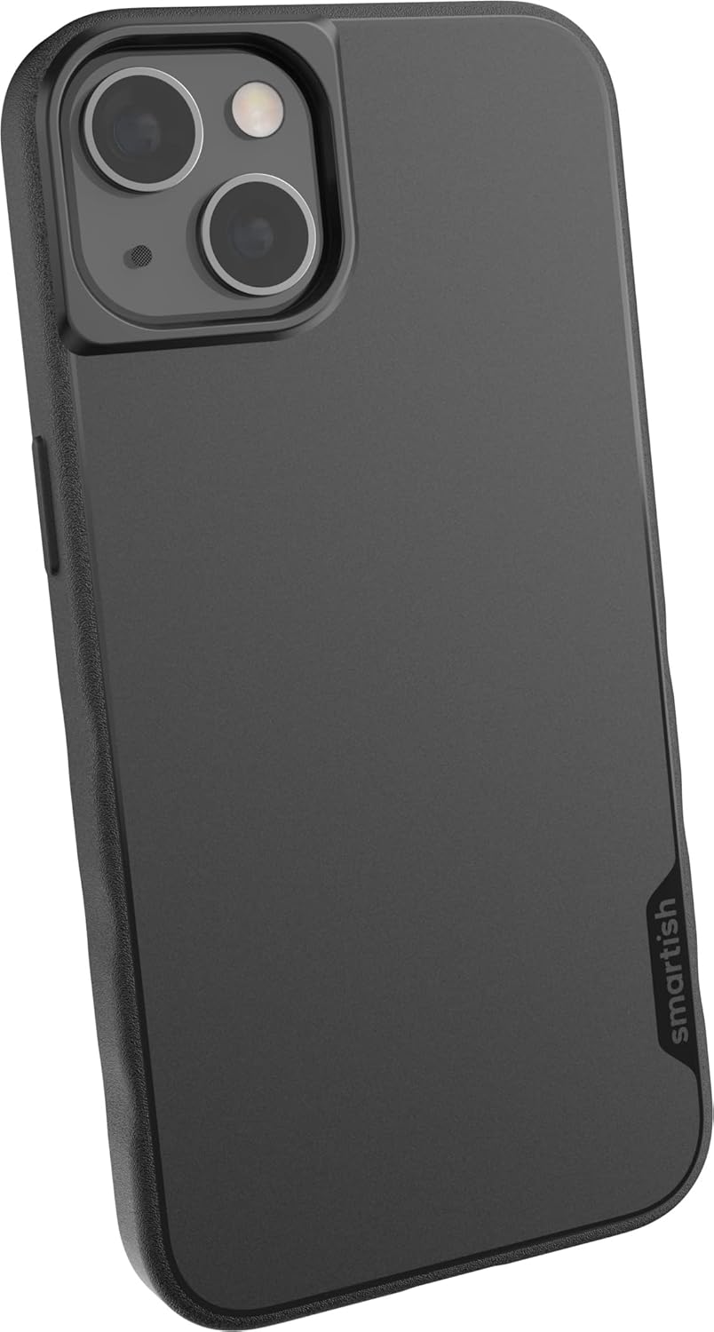Smartish – Funda delgada para iPhone 13, Gripmunk, ligera + protectora, funda de agarre fina, color negro