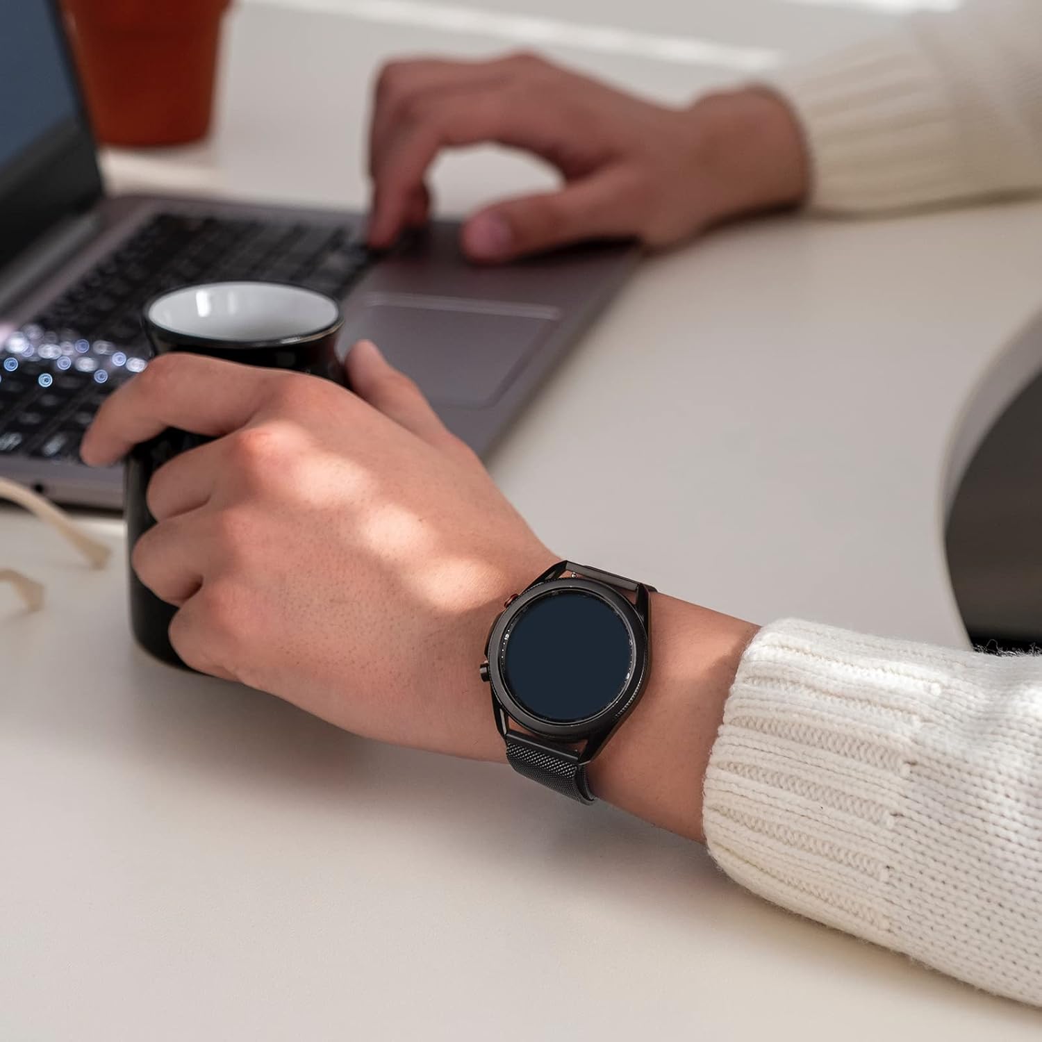 Meliya Bandas para Samsung Gear S3 FrontierClassic Bandas para mujeres y hombres, banda de repuesto de metal de acero inoxidable de 0.866 in para