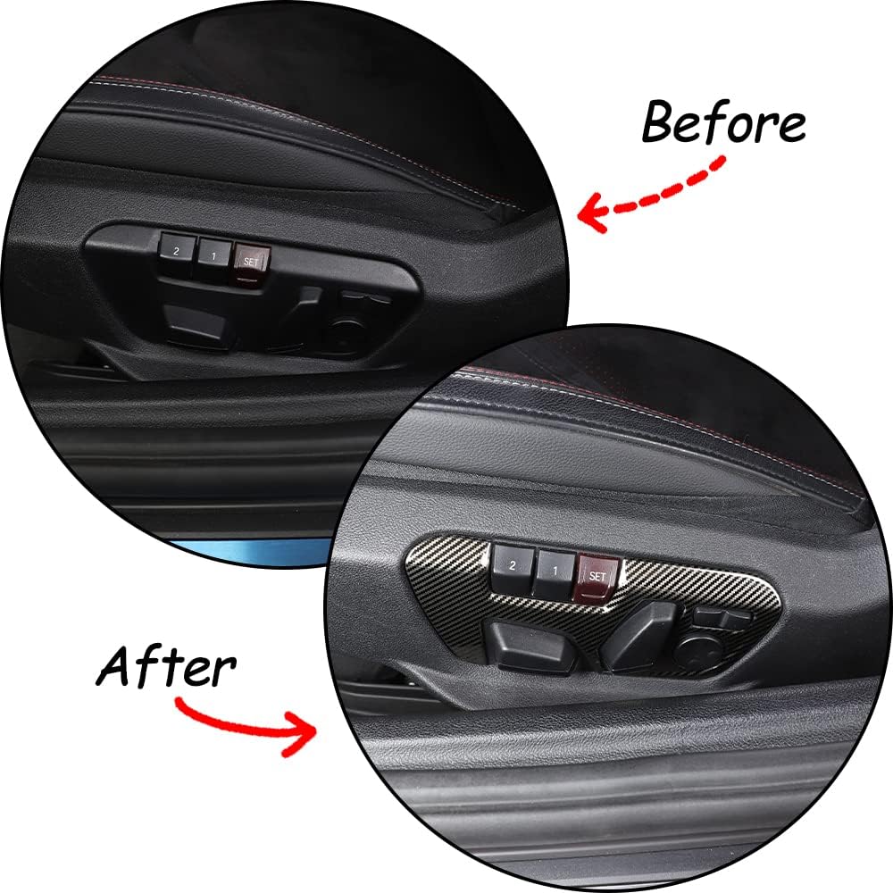 Cubierta de panel de botón de ajuste de asiento para Toyota Supra GR A90 A91 MK5 2018-2022, cubierta de panel de interruptor de botón de ajuste de