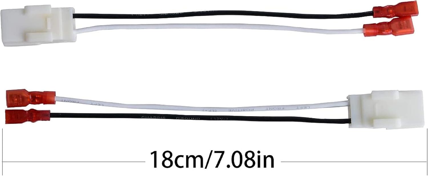 72-6514 Paquete de 4 cables de cables de cables para Jeep Chrysler Dodge Vehículos Altavoces Adaptador Adaptador Adaptador Enchufe