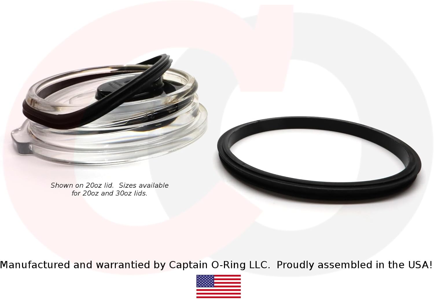 Captain O-Ring Juntas de sello de tapa de repuesto para tazas aisladas de acero inoxidable Yeti (paquete de 3) tamaño de tapa de 20 onzas