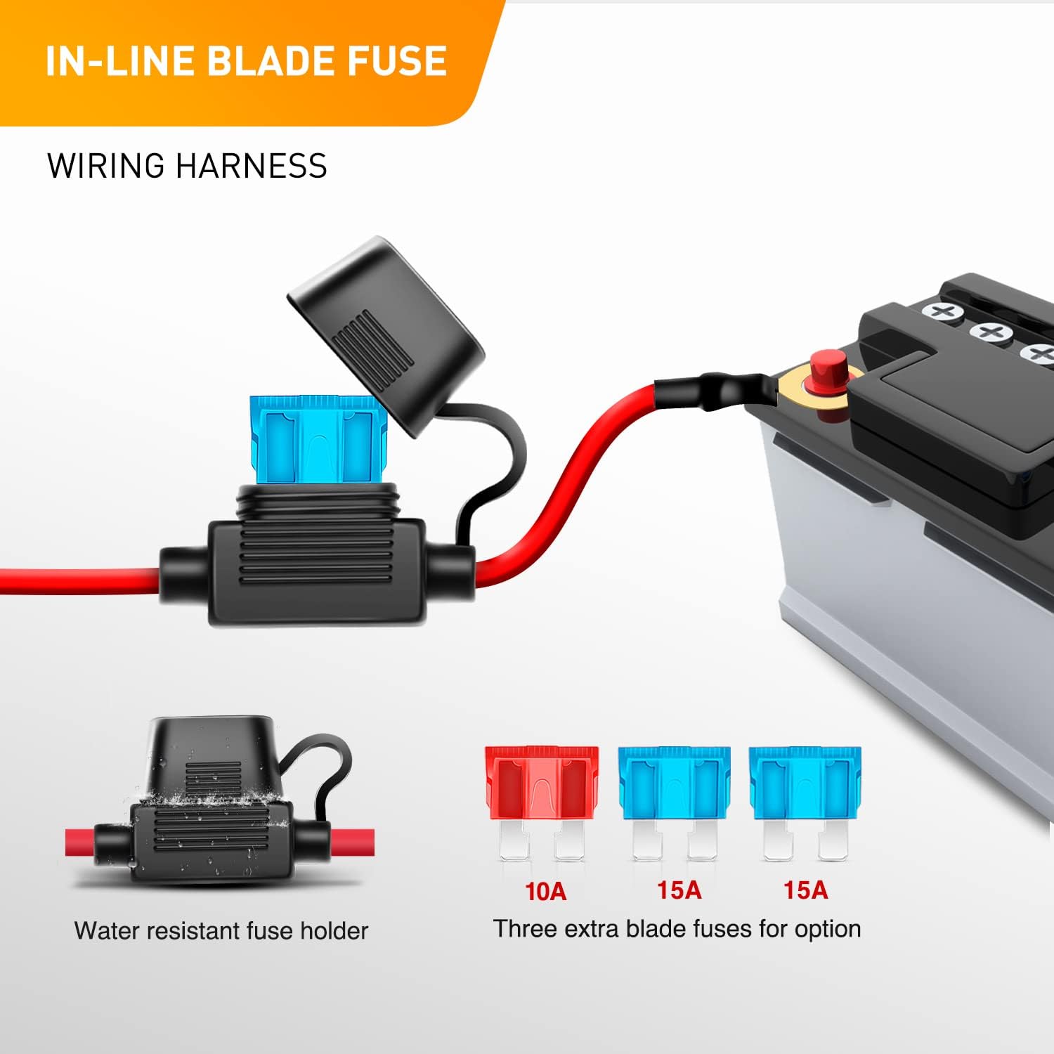 GOOACC Barra de luz LED ámbar de triple fila de 12 pulgadas, 240 W, 30000 lúmenes, combo de luz de trabajo todoterreno con arnés de cableado para