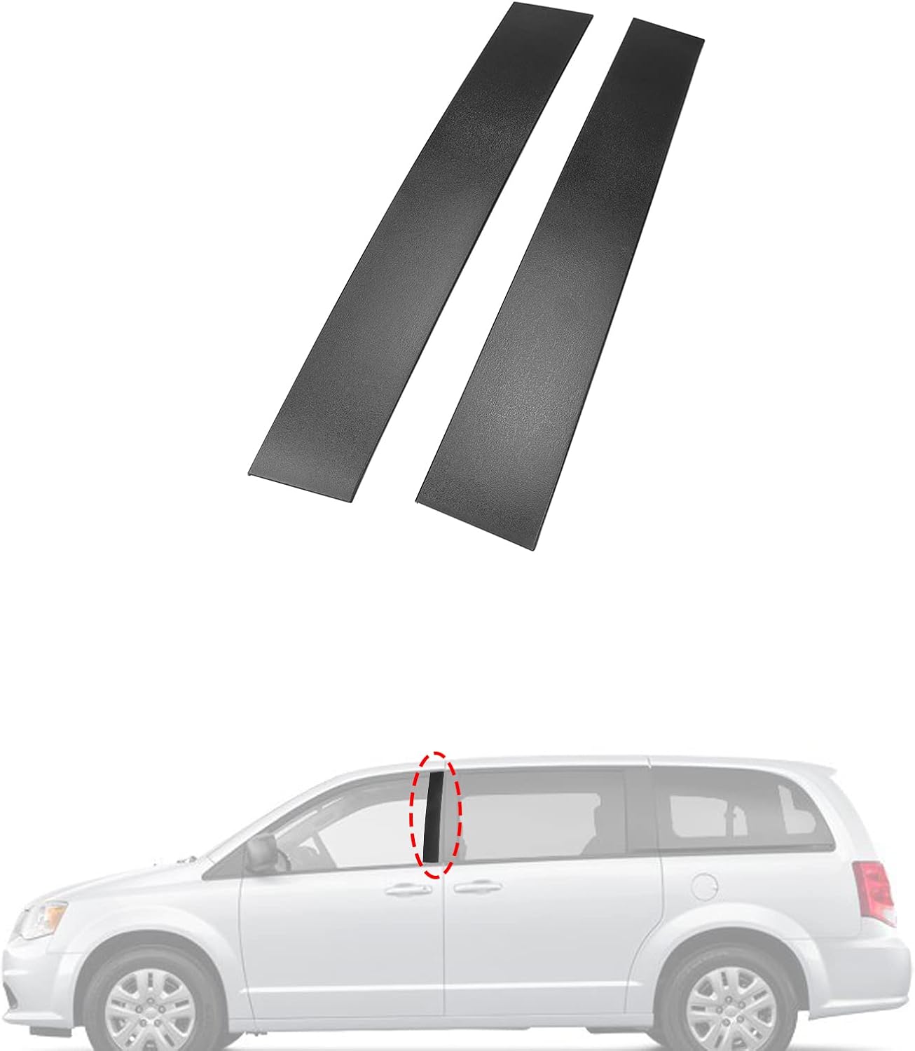 FEXON Kit de moldeo para parabrisas delantero del lado del conductor y del pasajero, compatible con Dodge Grand Caravan 2008-2020, Chrysler Town