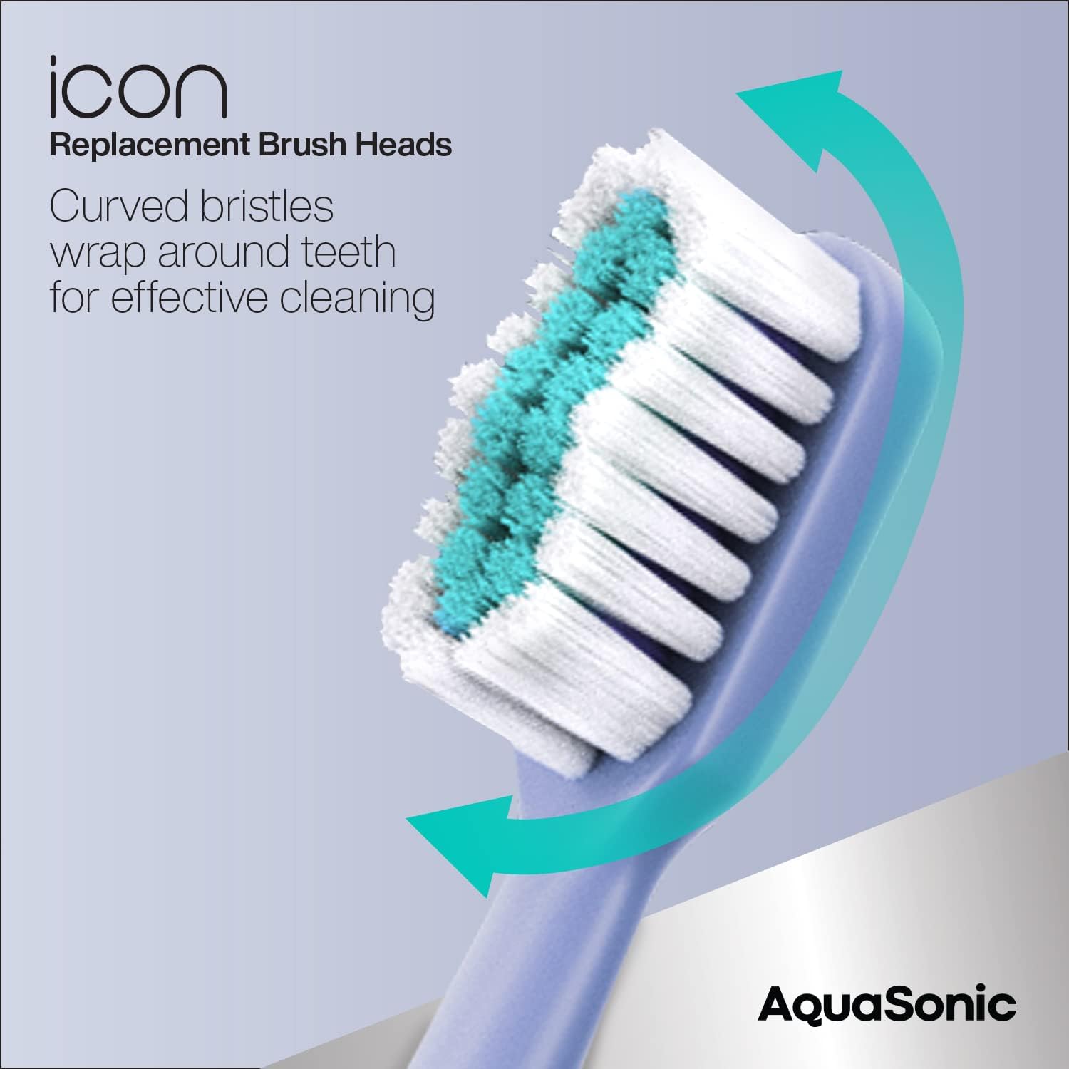 AquaSonic Icon – Cabezales de cepillo de repuesto  Compatible con AquaSonic Icon Cepillo de dientes  2 cabezales de cepillo  para dientes normales y