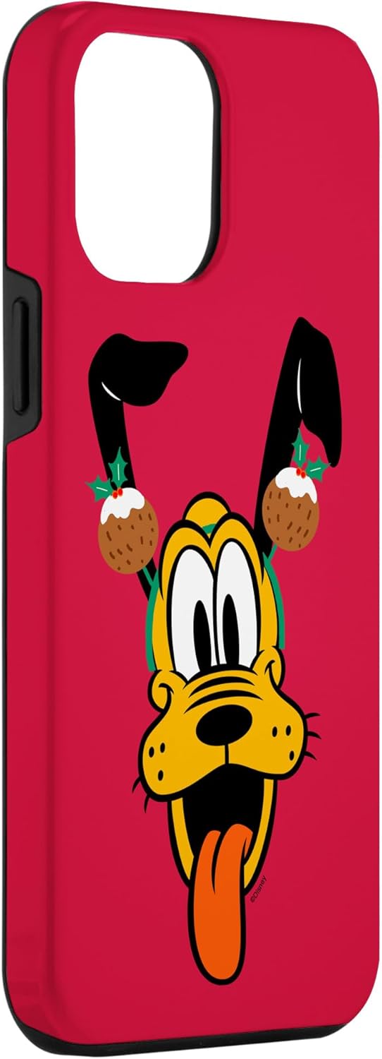 Funda con diadema para iPhone 13 Pro Max Disney Pluto Christmas Pudding Holiday
