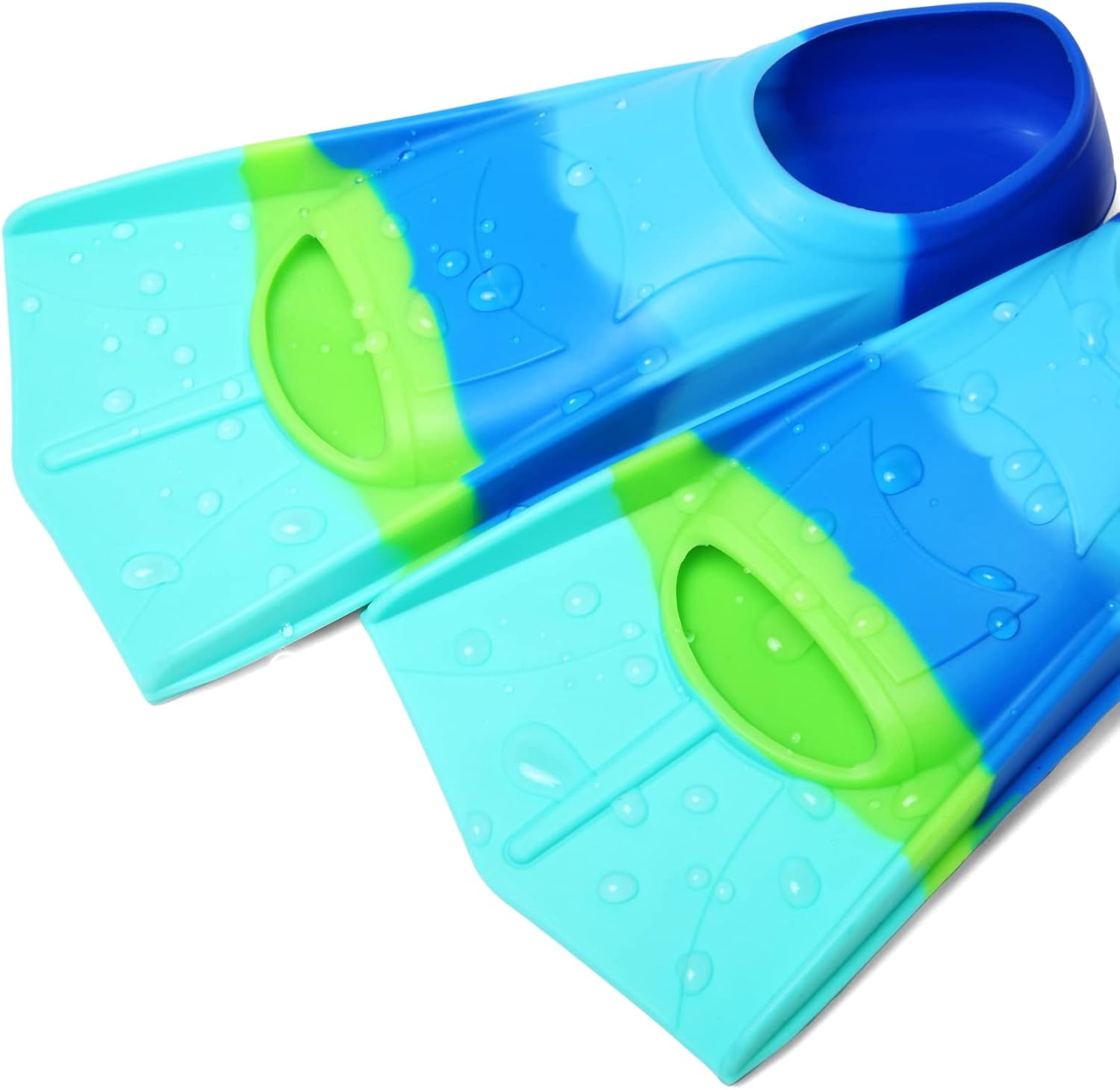 Aletas de natación para niños, aletas cortas de entrenamiento de natación para regazo, piscina, esnórquel para niños, niñas, niños y principiantes