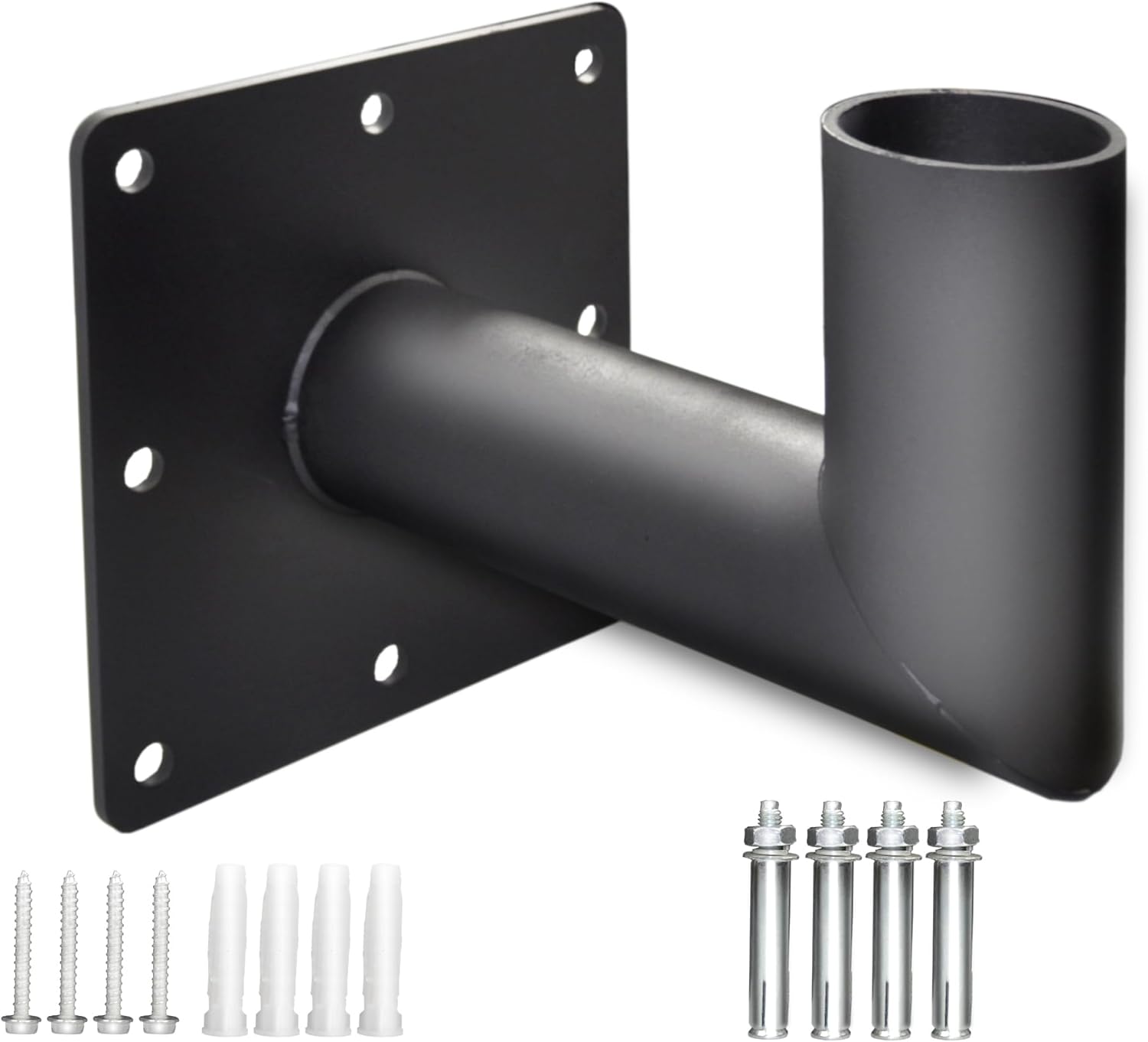 Soporte de montaje en pared de 90 grados para montaje de lámpara, montaje de brazo negro de montaje en pared resistente, soporte en forma de L de