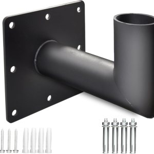 Soporte de montaje en pared de 90 grados para montaje de lámpara, montaje de brazo negro de montaje en pared resistente, soporte en forma de L de Soporte de montaje en pared de 90 grados para montaje de lámpara, montaje de brazo negro de montaje en pared resistente, soporte en forma de L de