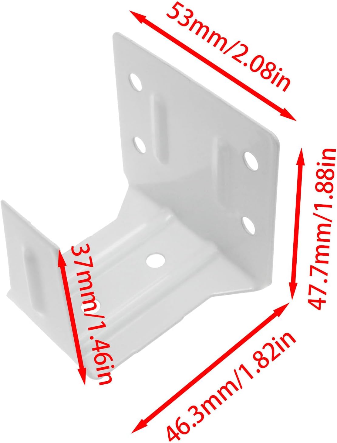 VAKTOK 2 soportes de riel para persianas, mini soportes de persianas blancas, soportes de soporte central para instalación de persianas y persianas