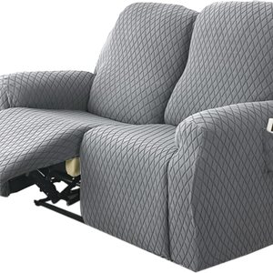 XUANZYANG Fundas elásticas para sofá biplaza reclinable, 6 piezas, fundas para sofá reclinable con bolsillos, fundas de sofá reclinable de jacquard, XUANZYANG Fundas elásticas para sofá biplaza reclinable, 6 piezas, fundas para sofá reclinable con bolsillos, fundas de sofá reclinable de jacquard,