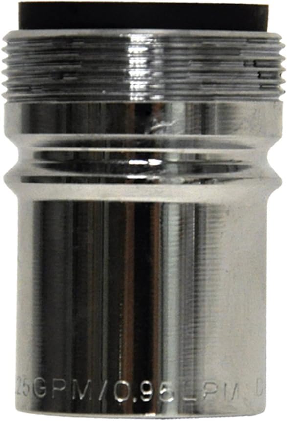 Danco 10492 Aireador de grifo de doble rosca para ahorro de agua, negro0.25 GPM, cromado