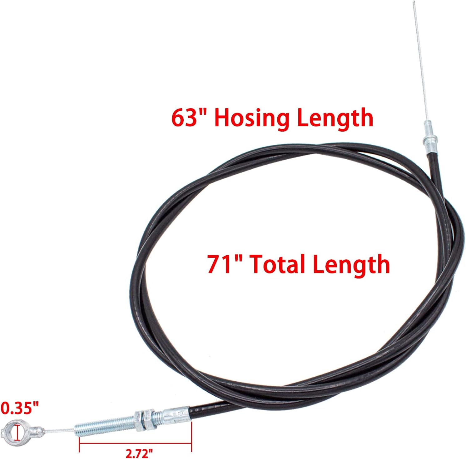 Kit de cable del acelerador de 71 pulgadas para Go Kart Predator 212cc Motor GX160 GX200 196cc Manco 8252-1390 ASW Kandi American Sportworks Racing