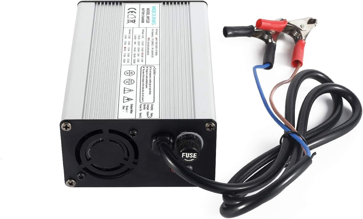 Cargador de batería LiFepo4 de 14,6 V, 6 A, 14,6 V, LiFepo4, cargador de batería inteligente con clip de cocodrilo