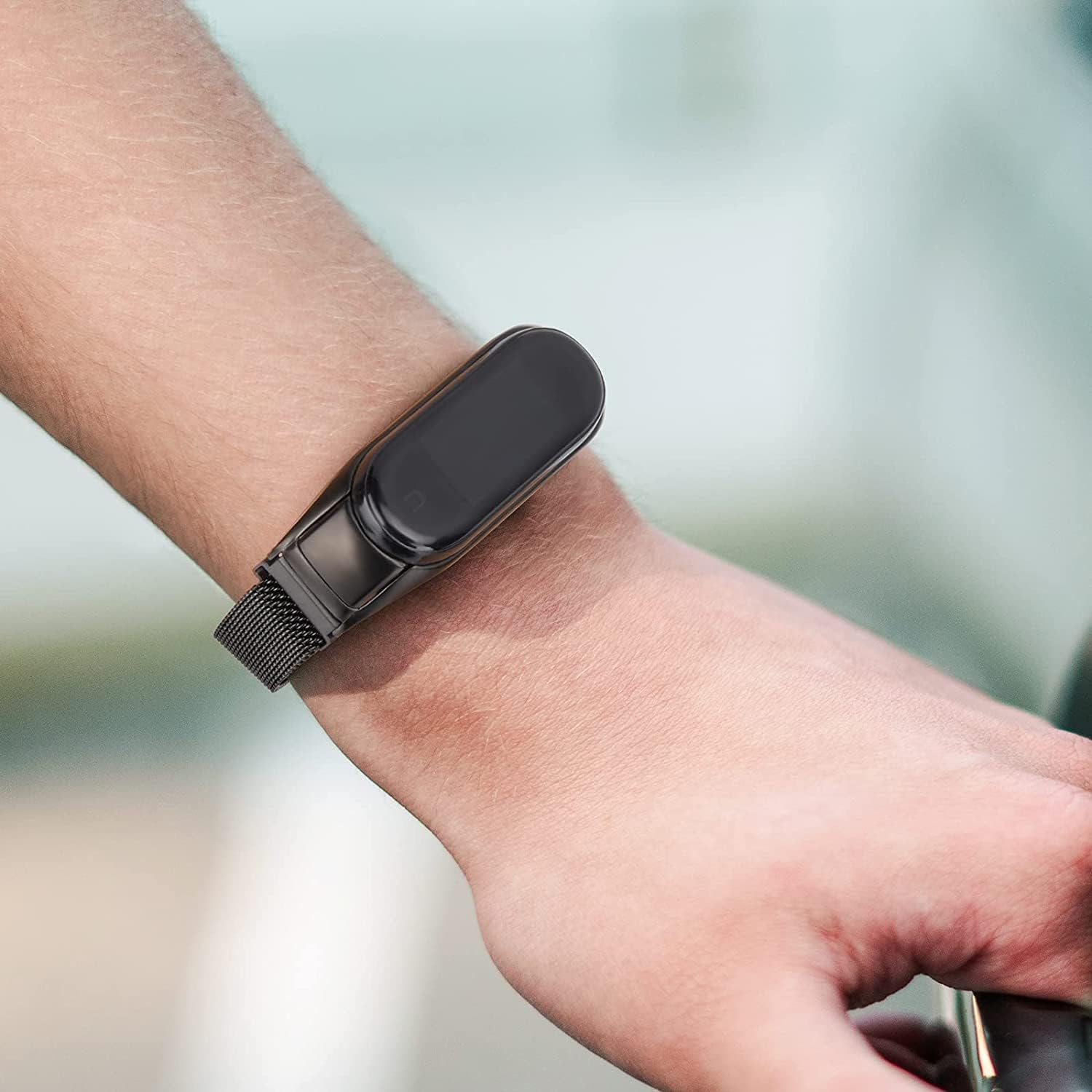 Correa magnética compatible con Xiaomi Mi Band 7, correa de repuesto deportiva de malla metálica de acero inoxidable para Xiaomi Mi Band 7 Fitness