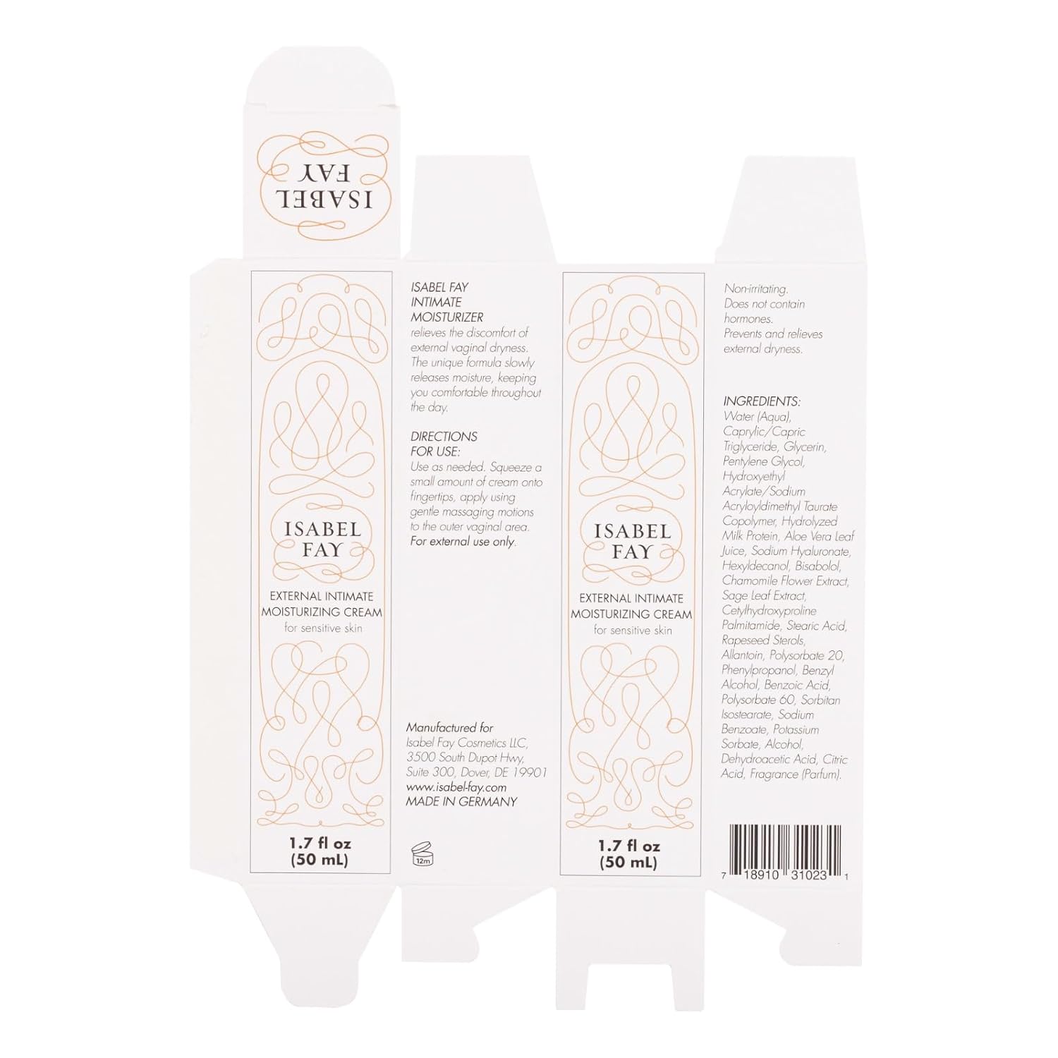 Hidratante vaginal antipicazón para pieles sensibles. No irritante. Sin hormonas. Previene y alivia la sequedad picazón, pellizcos y ardores.