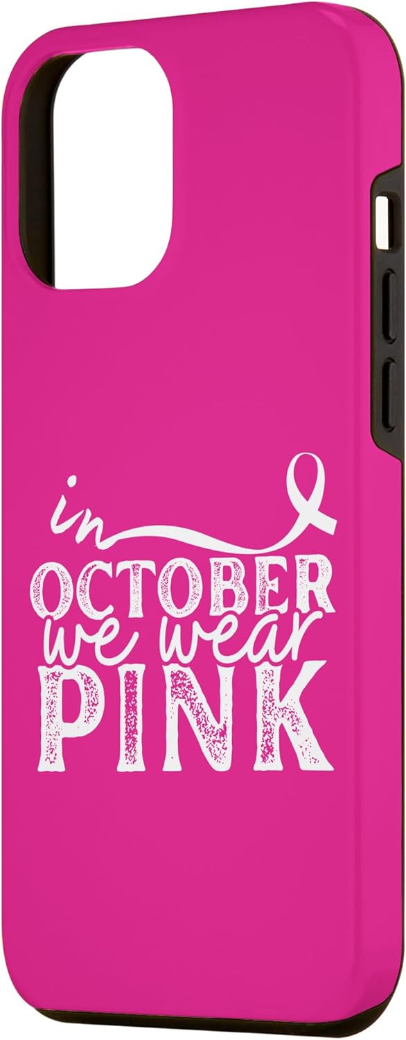 iPhone 13 Pro Max En octubre llevamos funda gráfica rosa para concientización sobre el cáncer de mama