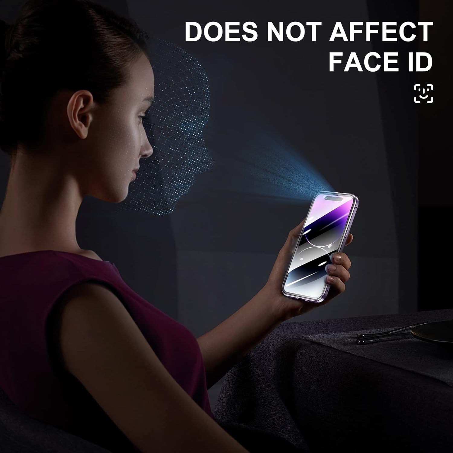 Jonwelsy Funda para iPhone 14 Pro Max, 360 grados frontal y trasera, vidrio templado transparente, protección de cuerpo completo, absorción