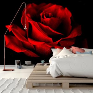 Papel tapiz negro pintado a mano con visión 3D, flores, rosa, dormitorio, plantas grandes, paisaje, sala de estar, fondo de televisión, pinturas de Papel tapiz negro pintado a mano con visión 3D, flores, rosa, dormitorio, plantas grandes, paisaje, sala de estar, fondo de televisión, pinturas de