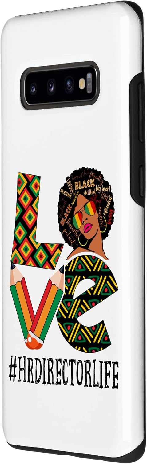 Galaxy S10+ HR Director Love Afro African American Black History Month Case