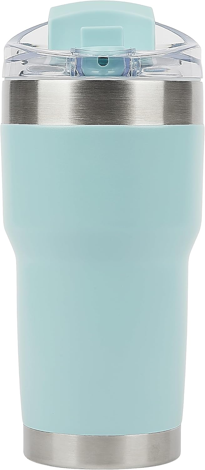 Pelican Hydration Pelican Traveler – Vaso aislado al vacío de 22 onzas, acero inoxidable, doble pared, con tapa doble, taza de café aislada con
