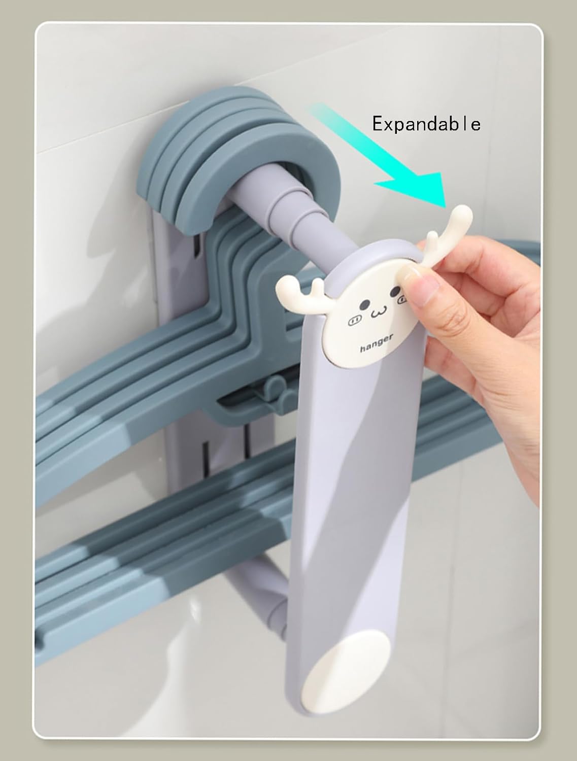 Organizador de colgar para montar en la pared, estante de almacenamiento expandible para ropa, sin taladrar, ahorro de espacio, soporte plegable
