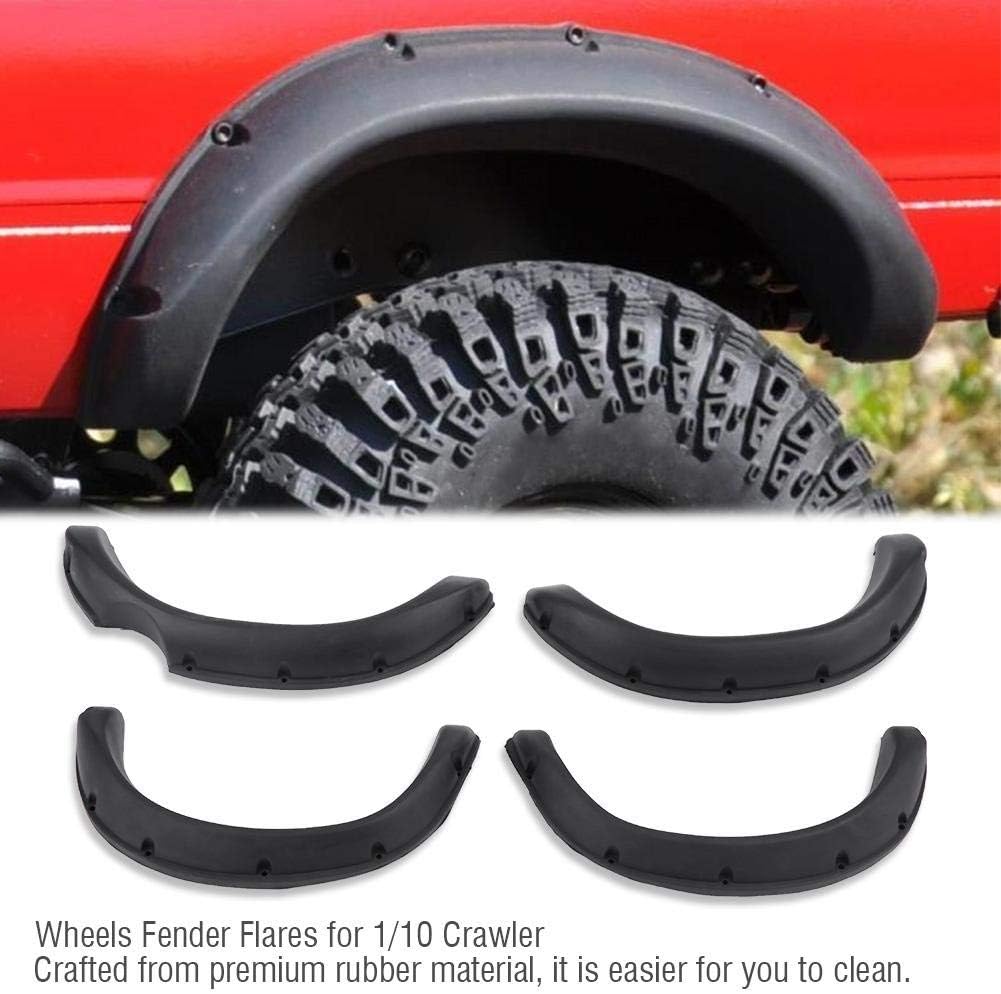 Llamarada de la defensa del coche de RC, ruedas de goma para cejas, guardabarros compatibles con TF2 escala 110 control remoto oruga