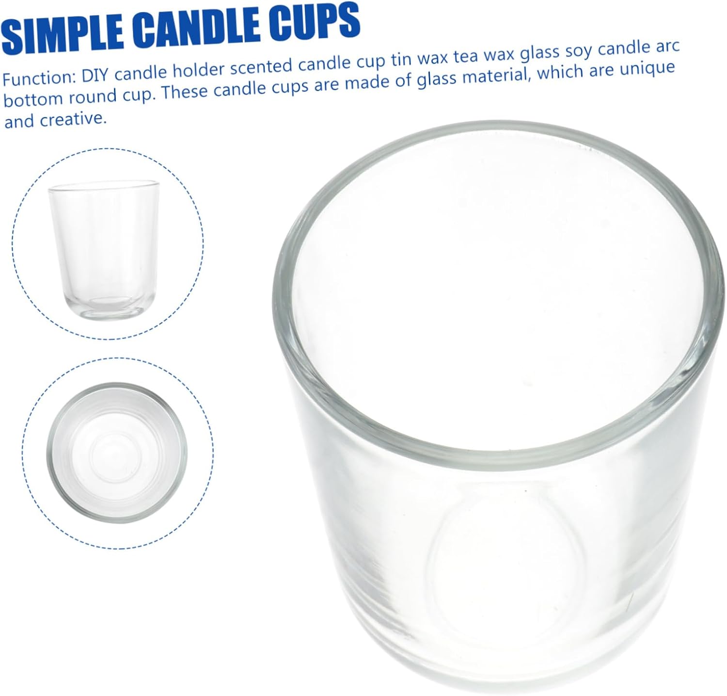 EXCEART 9 piezas DIY Candelabro transparente Decoración Tablescape Decoración Plantas Contenedores Decorativos Velas Anillos de Vela Can Cera de Té