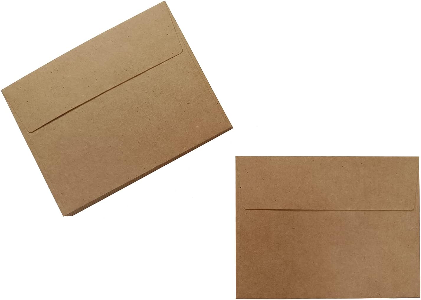 Sobres de invitación A7 de papel kraft marrón A7, paquete de 100 sobres de 5.25 x 7.25 pulgadas, autoadhesivos rápidos, para bodas, graduaciones,