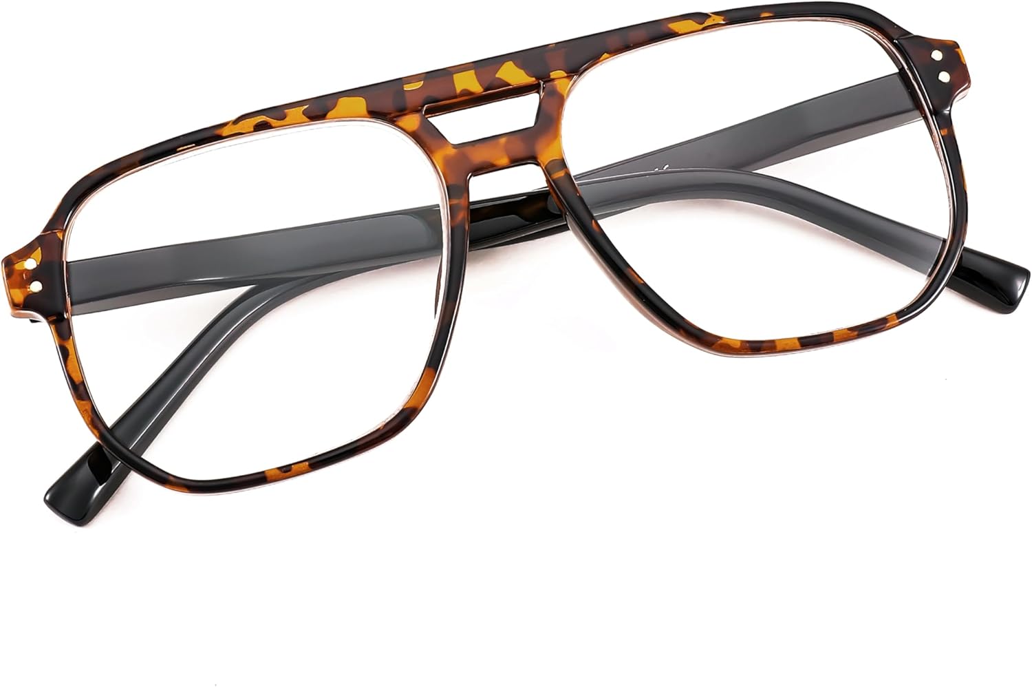 FEISEDY Retro Aviador Lectura Gafas Mujeres Hombres Azul Bloqueo Luz Lector Plástico Ligero Marco B0071